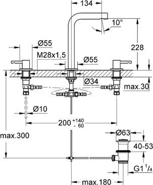 Смеситель ля раковины Grohe Essence 20299000 хром