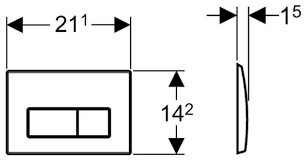 Кнопка смыва Geberit Omega 70 115.083.SI.1, белый