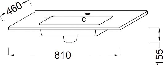 Мебельная раковина Jacob Delafon Ola EXTA112-00 81 см