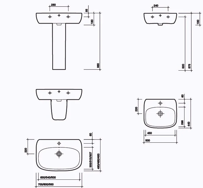 Раковина Twyford Moda MD4331WH белый