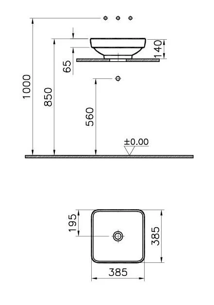 Раковина накладная VitrA Water Jewels 4441B072-0016 золото