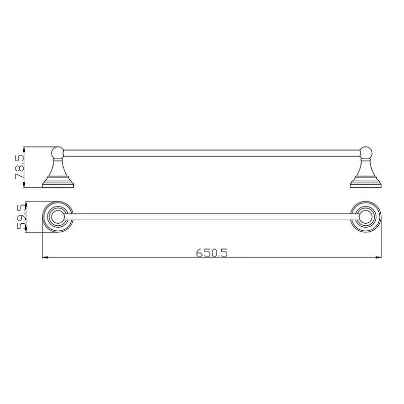 Полотенцедержатель Rav-Slezak Morava MKA0701/65SM бронза