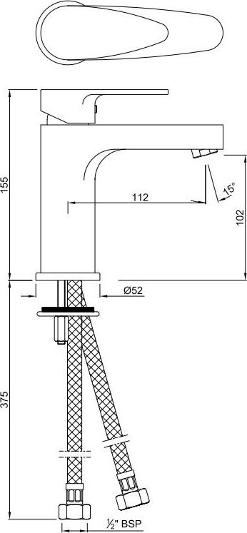 Смеситель для раковины Jaquar Vignette Prime VGP-BLM-81011B,чёрный