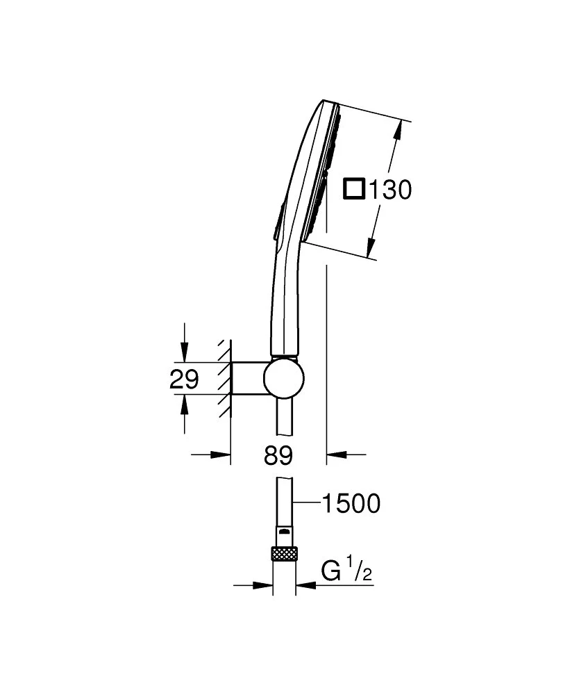 Душевой гарнитур Grohe Rainshower 26588LS0 хром, белый