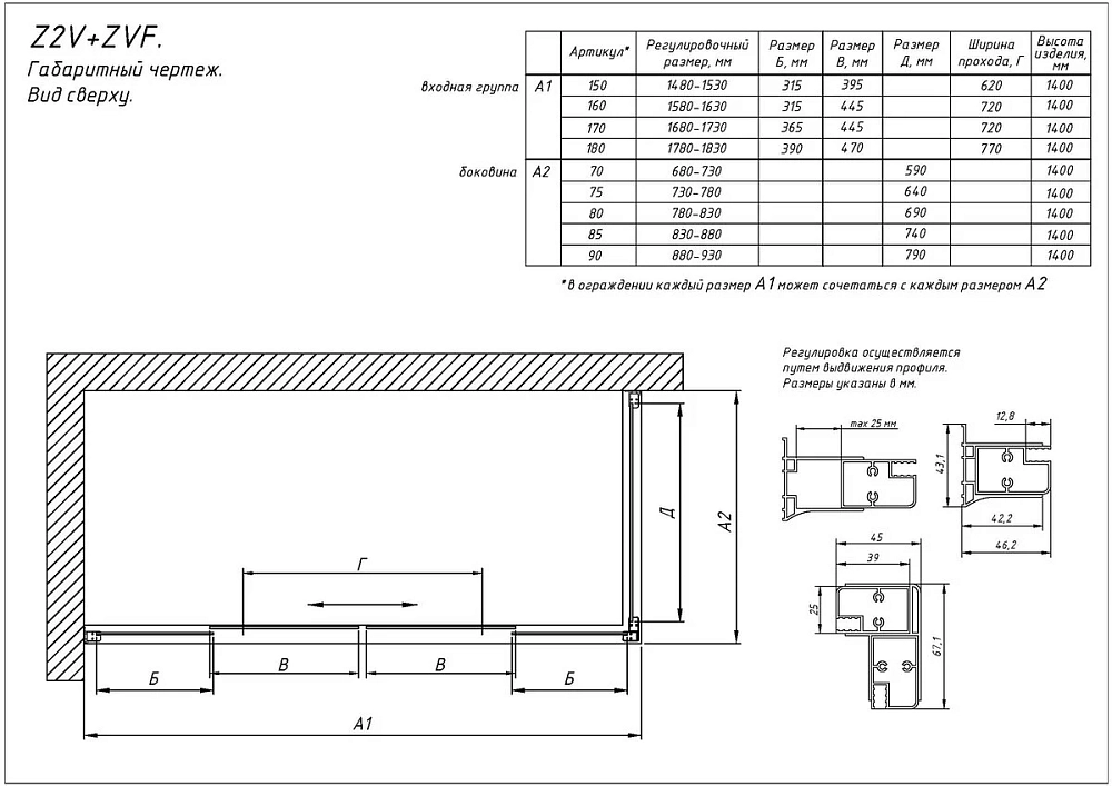 Шторка на ванну Vegas Glass Z2V+ZVF Z2V+ZVF 150*85 01 01