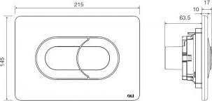 Черная кнопка смыва OLI Salina 640099