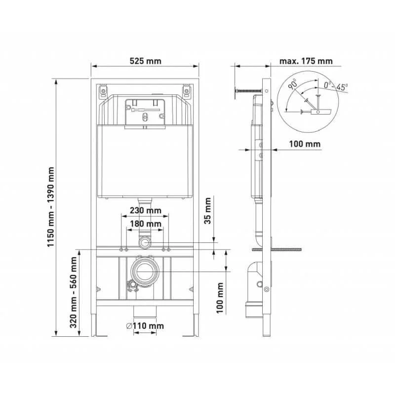 Инсталляция с унитазом Berges Novum 525 043203, кнопка L3 хром глянец, сиденье микролифт, комплект