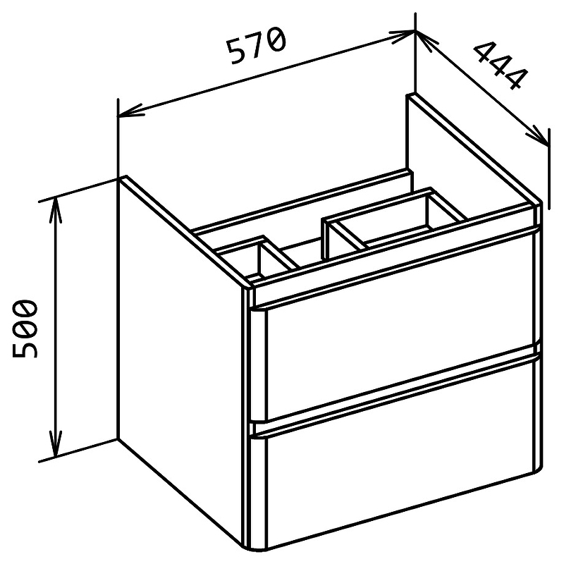 Тумба под раковину BelBagno ALBANO-CER-600-2C-SO-RNG 60 см, Robere Nature Grigio