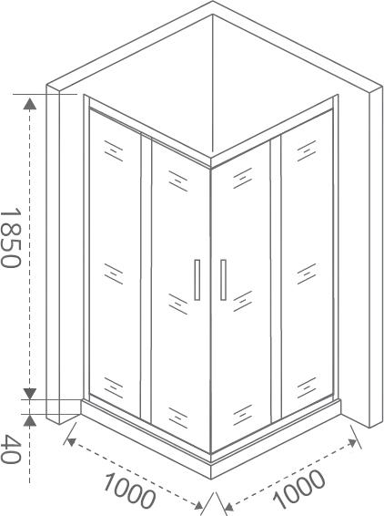 Душевой уголок Good Door Latte CR-100-G-WE 100x100