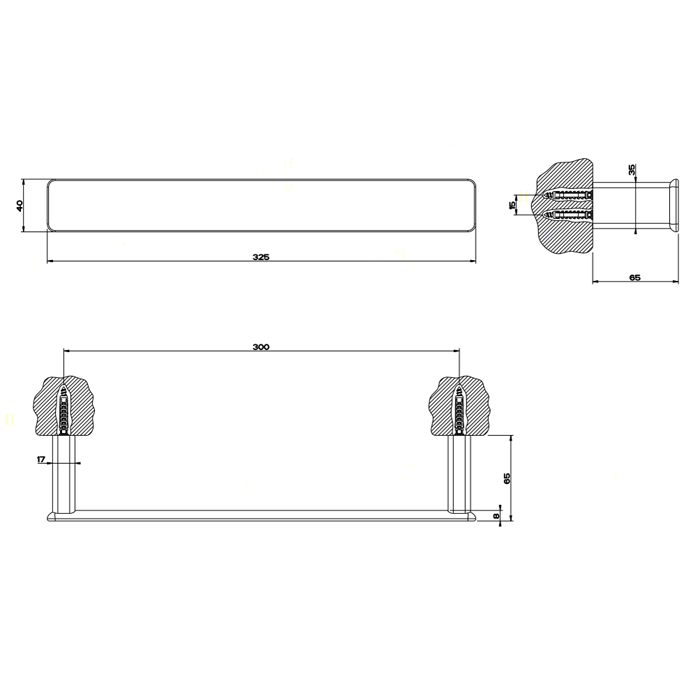 Полотенцедержатель 30 см Gessi iSpa 41697#031, хром