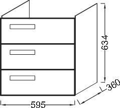 Тумба под раковину 60 см Jacob Delafon Rythmik EB1306-R3 красный