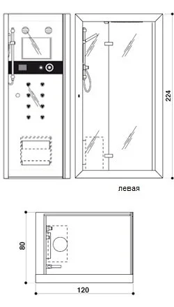 Душевая кабина Jacuzzi Frame 9448-25219