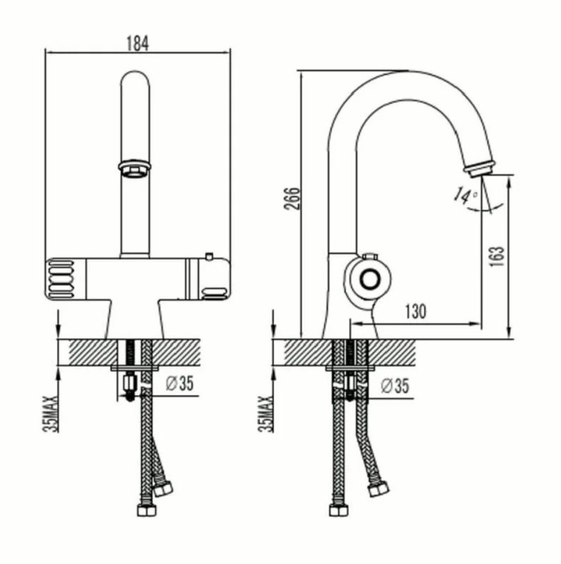 Смеситель для кухни Esko Termo TR519 хром