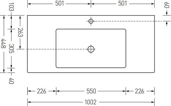 Раковина Aquaton Римини 100 1AX113WBXX000, черный