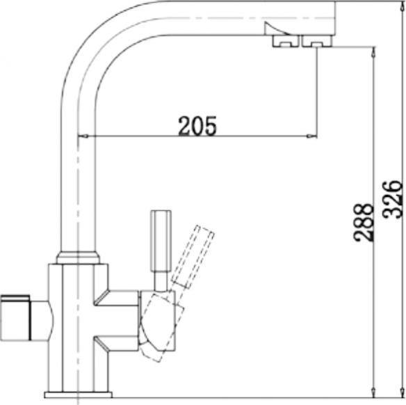 Смеситель KAISER Decor 40144-2 для кухонной мойки, черный мрамор