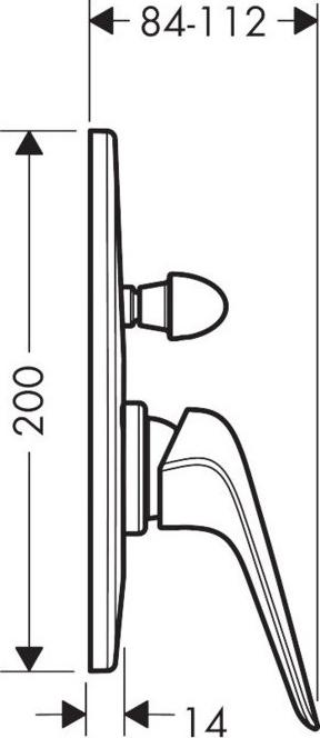 Смеситель для ванны Hansgrohe Novus 71047000, хром