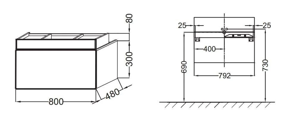 Тумба под раковину Jacob Delafon Terrace EB1186-F32 коричневый