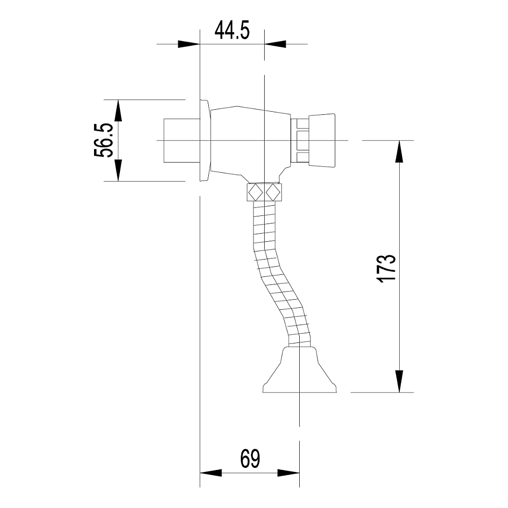 Смеситель для писсуара Lemark Project LM4612C хром