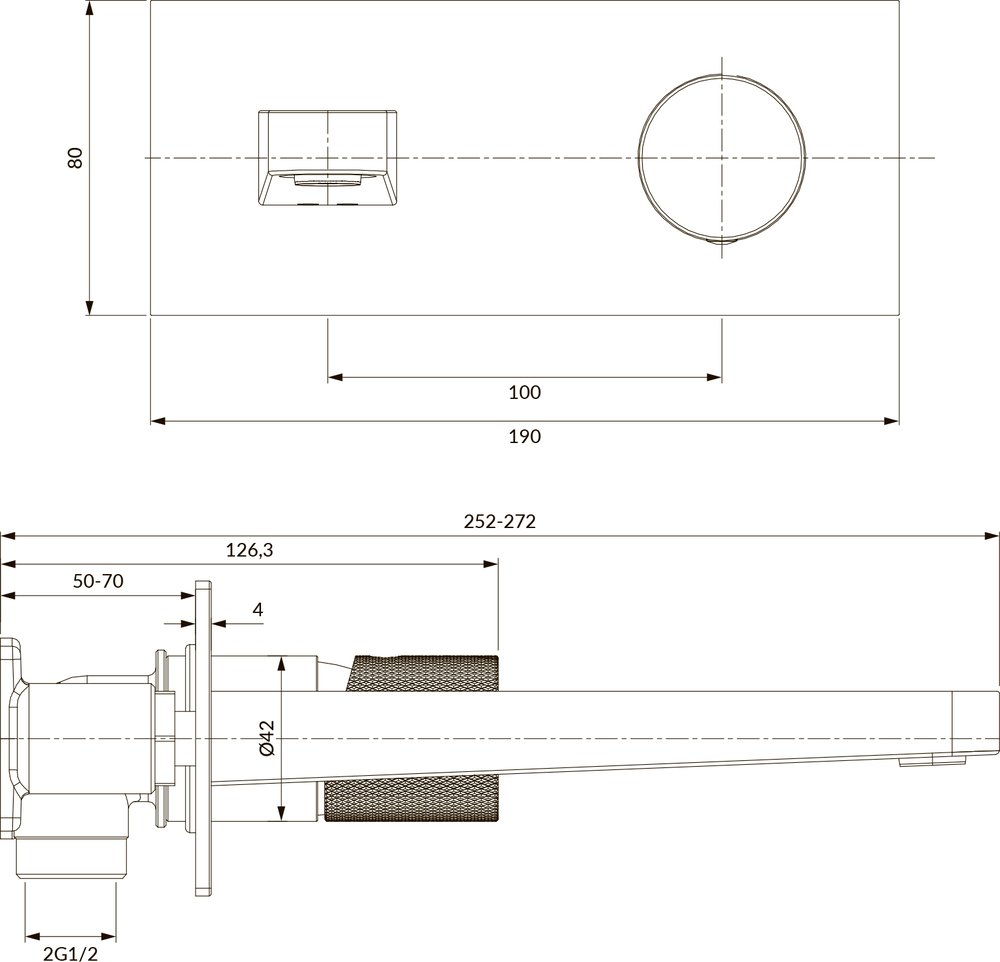 Смеситель для раковины Omnires Contour CT8015GLB, золото