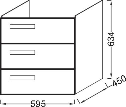 Тумба под раковину 60 см Jacob Delafon Rythmik EB1307-E10 серый