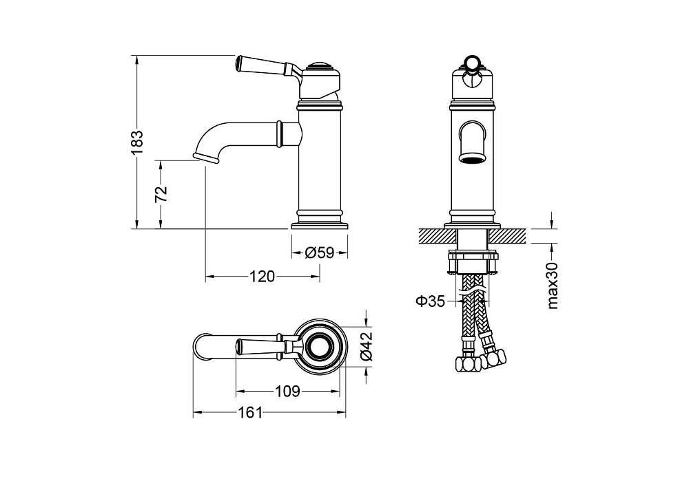 Комплект для ванны Aquatek Классик AQ1530CR хром