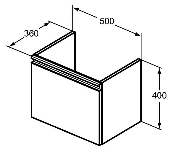 Тумба под раковину Ideal Standard Tesi T0045PU коричневый