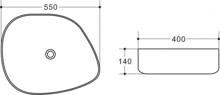 Раковина накладная 55 см Belbagno BB1435