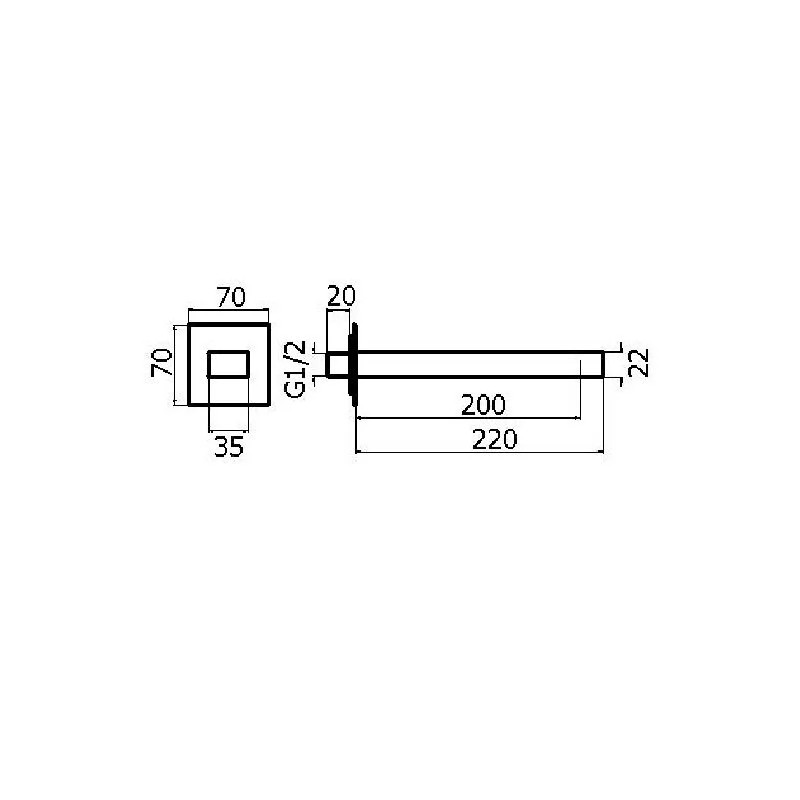 Излив  Plumberia Selection Tag SPQ0258NO черный