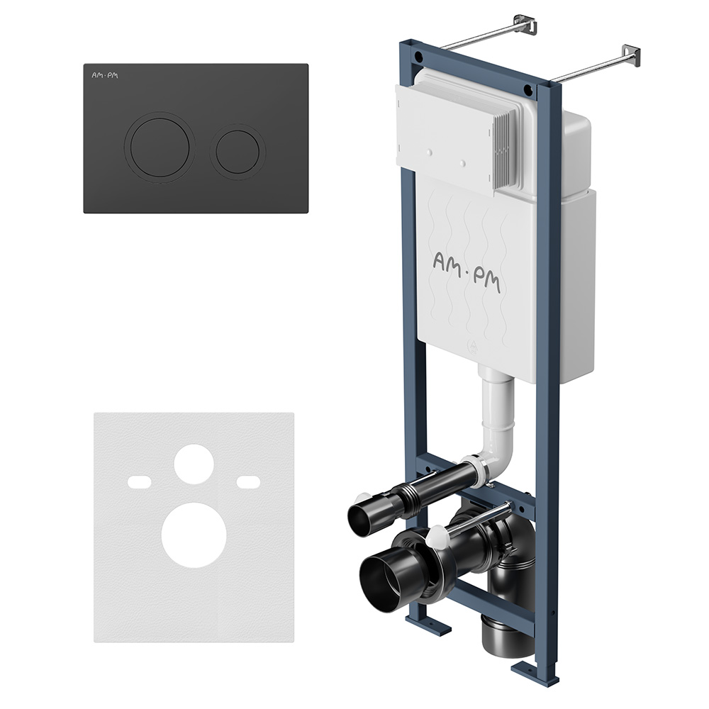 Инсталлция для унитаза Am.Pm ErgoFit I012711.0138 с клавишей смыва черный