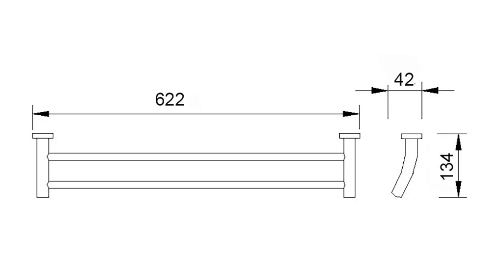 Полотенцедержатель Rush Victoria VI71532 хром