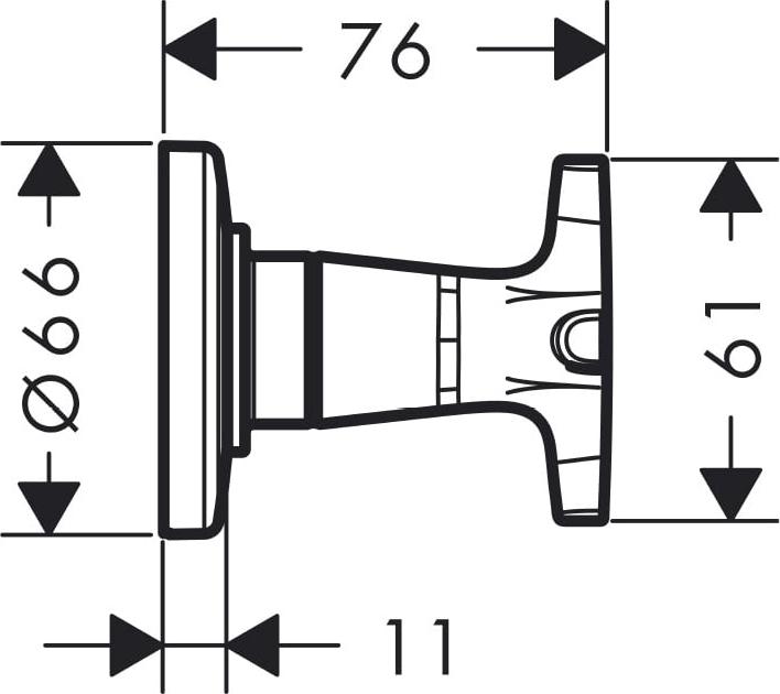 Запорный вентиль Hansgrohe Logis 71976000, хром