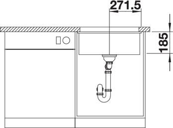 Кухонная мойка Blanco Subline 500-U Ceramic 523734 магнолия