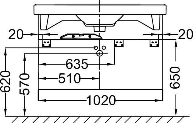 Тумба для комплекта 102 см Jacob Delafon Odeon Up EB891-S47 сине-зелёный сатин