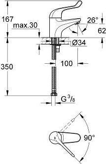 Смеситель для раковины Grohe Euroeco 32789000