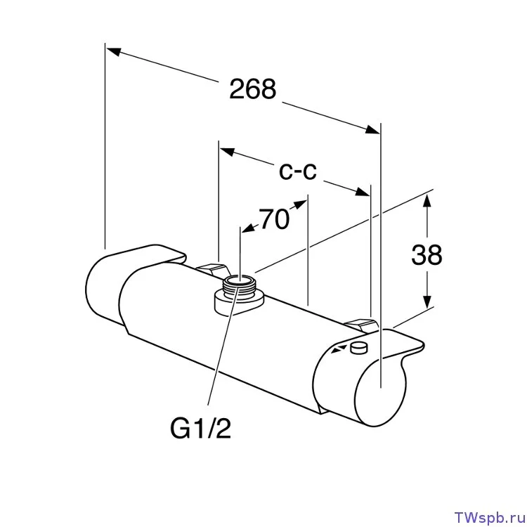 Смеситель для душа Gustavsberg Estetic GB41218324 хром