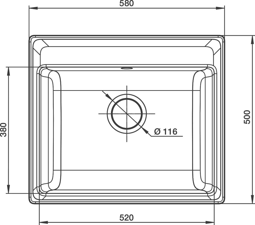 Мойка кухонная GranFest Vertex GF-V-580 графит