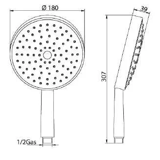 Душевая лейка Bandini Stel 3865440 хром