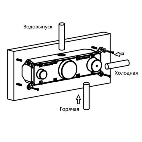 Душевая система Vincea VSFW-422T2GM, вороненая сталь