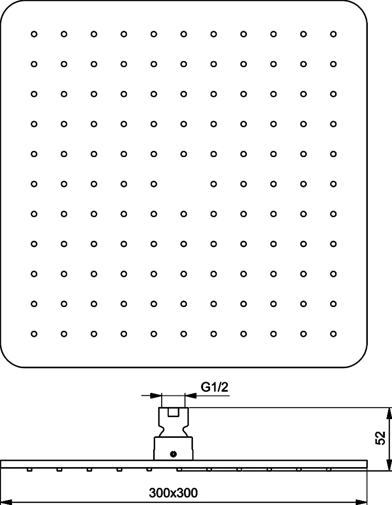 Верхний душ Ideal Standard IdealRain Cube B0025AA