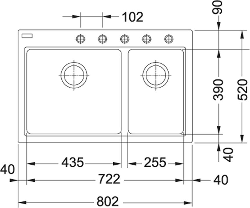 Кухонная мойка 80 см Franke Maris FIG 620-80 114.0367.673, ваниль