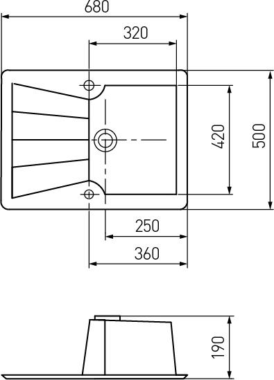 Кухонная мойка Aquaton Монца 50 1A716032MC230, серый