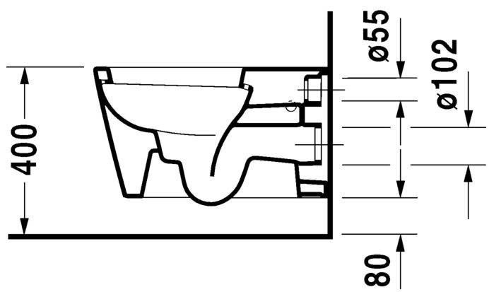 Подвесной унитаз Duravit Starck 1 02100900641 белый (уцененный товар)