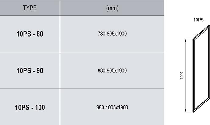 Боковая стенка 100 см Ravak 10° 9UVA0100Z1, transparent, белый