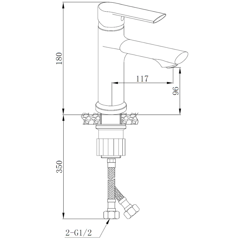 Смеситель для раковины Boch Mann BM8725 хром