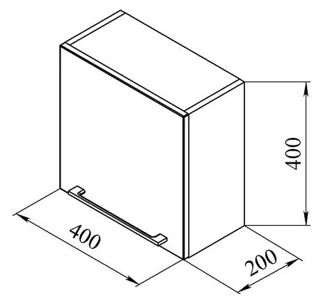 Шкаф De Aqua Кубика 167068 RAL3934 белый