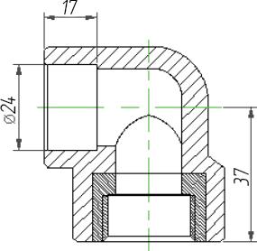 Угольник Kalde 3222-efo-250b00 25х1/2"