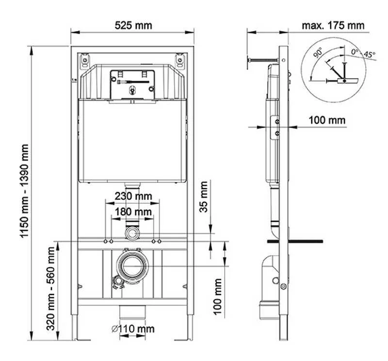 Комплект Инсталляция Berges Novum L5 с безободковым унитазом Berges Floe S Rimless, крышка-сиденье Floe S Slim SO, белый, клавиша черная Soft Touch