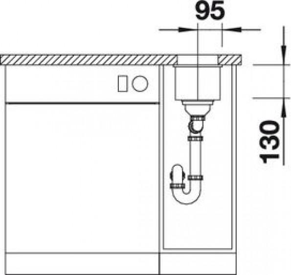 Кухонная мойка Blanco Subline 160-U 523402 шампань