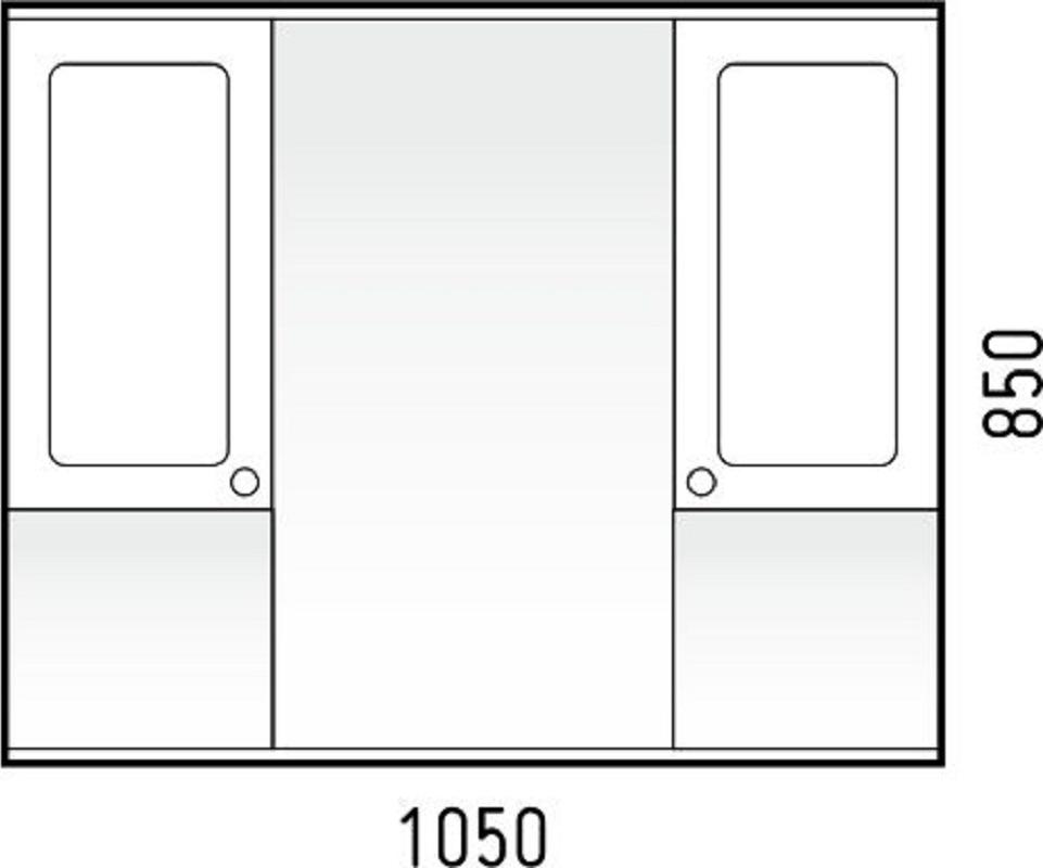 Зеркало-шкаф Corozo Прованс 105 SD-00000469 с подсветкой, белый