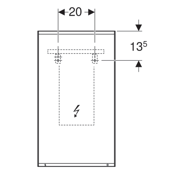 Зеркало с подсветкой 40 см Geberit Option Plus 501.070.00.1